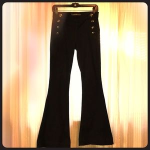High waisted bell bottom jeans
